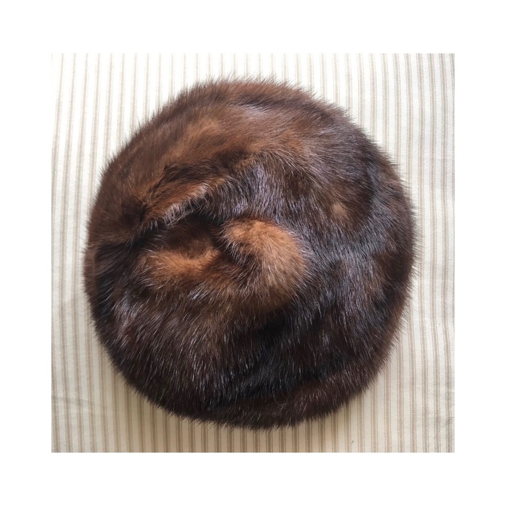 Vintage Mink Fur Beret Hat